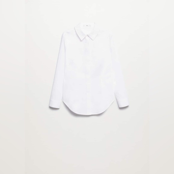 NWT MANGO Essential cotton-blend shirt SIZE XS - Picture 7 of 8